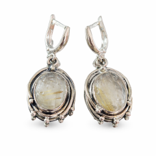 сребърни обеци - косите на Венера 